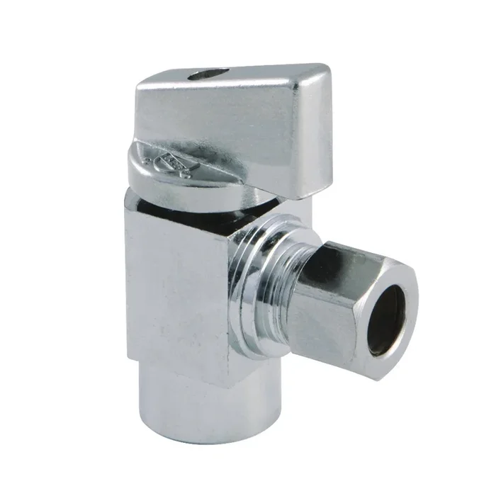 Kingston Brass 3/8″ IPS x 3/8″ O.D Comp Quarter Turn Angle Stop Valve