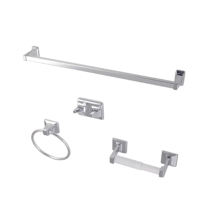 Kingston Brass 4-Piece Bathroom Accessory Set in Polished Chrome