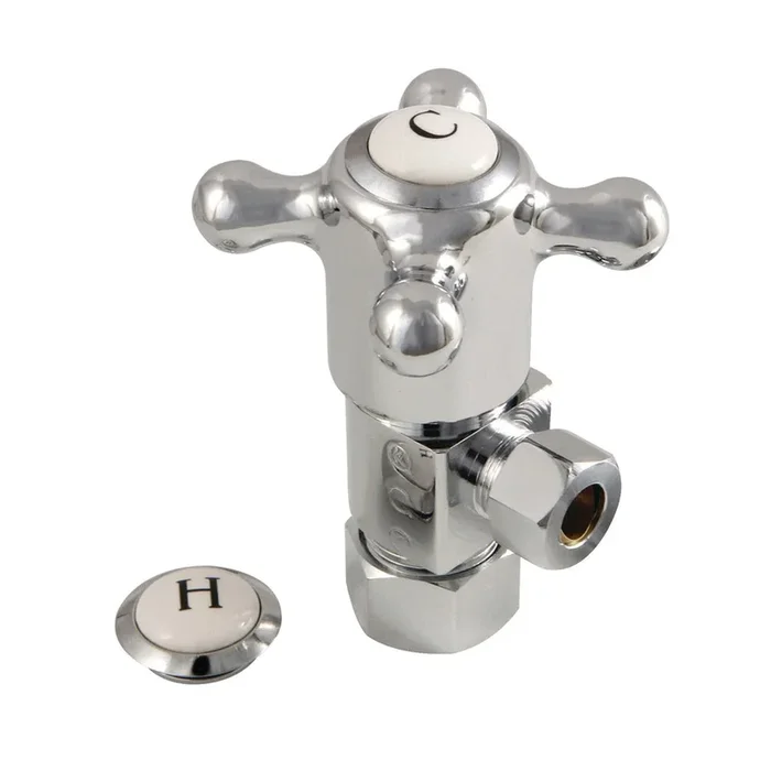 Kingston Brass 5/8″O.D x 3/8″ O.D Anti-Seize Quarter Turn Angle Stop