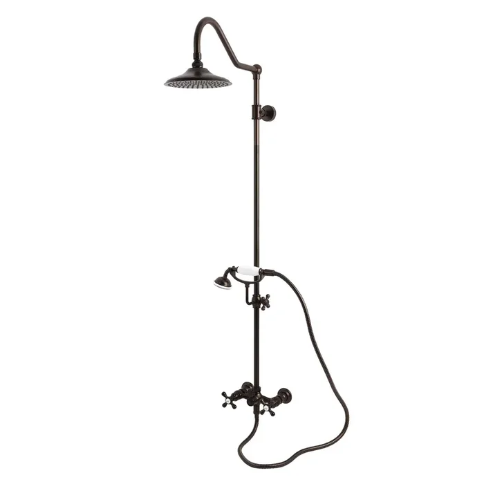 Kingston CCK3665AX Wall Mount Rain Drop Shower System with Hand Shower, Oil Rubbed Bronze