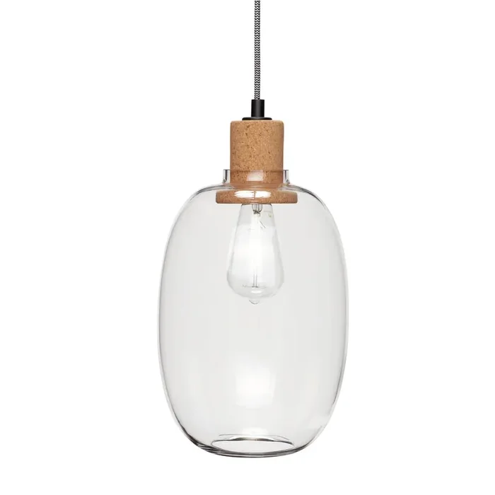 Lamp Cork Pendant Recycled Glass