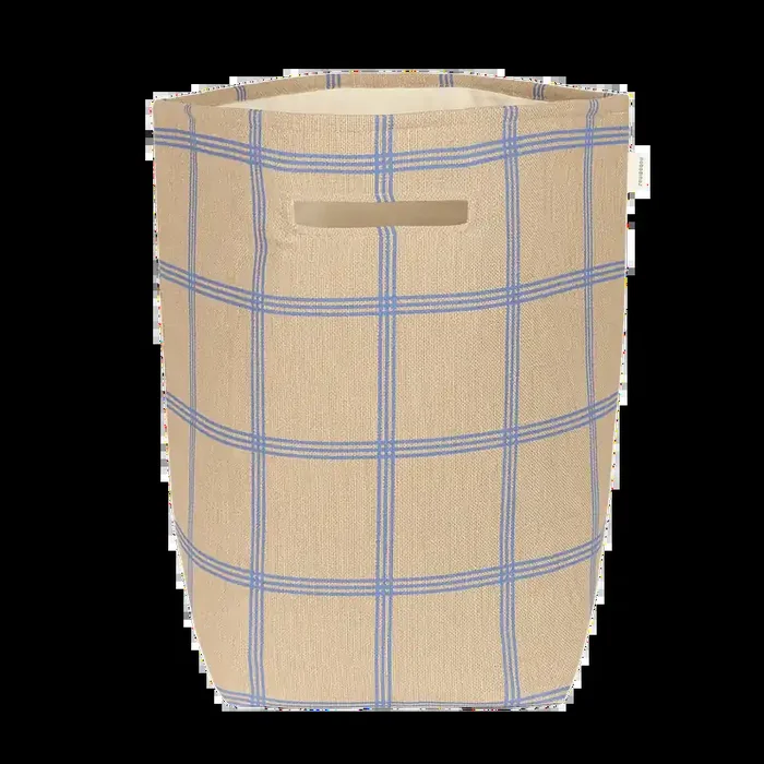 Large storage basket Vibes Brown Blue Windowpane