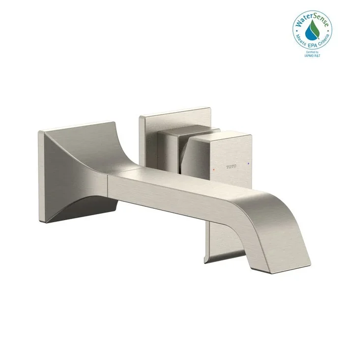 Lavatory Faucet GC Wall Mount Long 1 Lever ADA CALGreen/WaterSense Brushed Nickel 1.2 Gallons per Minute