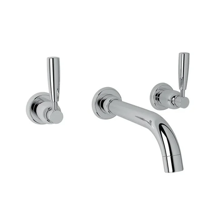 Lavatory Faucet Holborn Wall Mount Widespread 2 Lever Polished Chrome 1.2 Gallons per Minute
