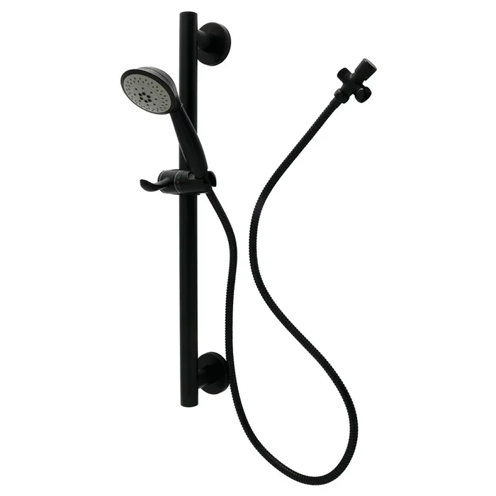 Made To Match KAK2520D Shower System with Slide/Grab Bar and Hand Shower, Matte Black