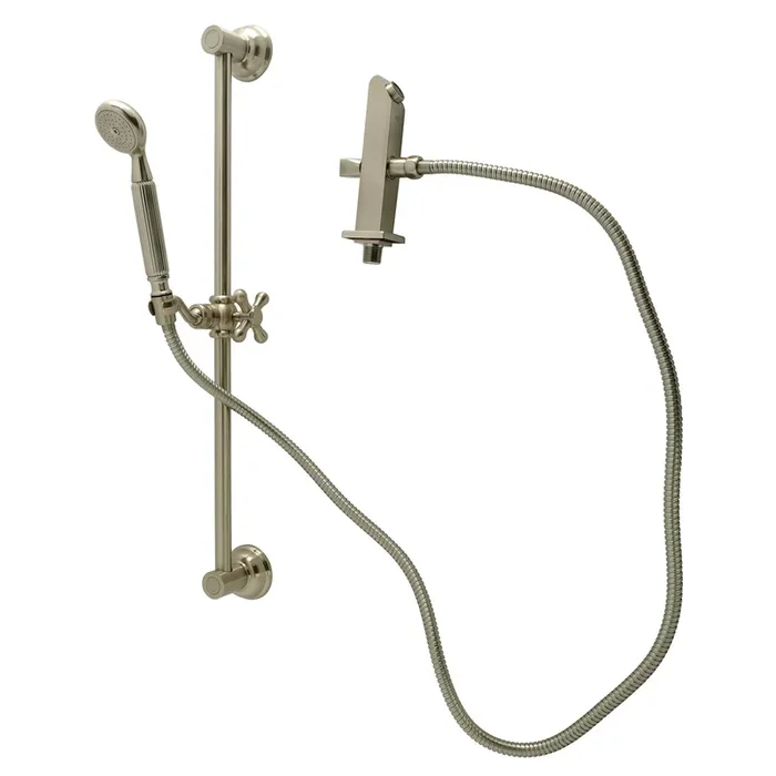 Made To Match KCK3428W8 Shower System with Slide/Grab Bar and Hand Shower, Brushed Nickel