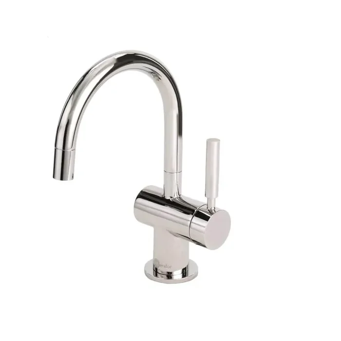 Modern Instant Hot Water Dispenser, 9.25 in., Single Handle Kitchen Faucet in Polished Nickel