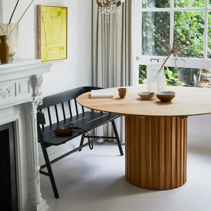Pillar Dining Table Round Teak