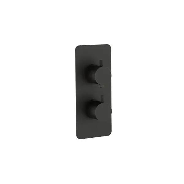 Ravine Two Handle Two Outlet Concealed Shower Valve – Matte Black