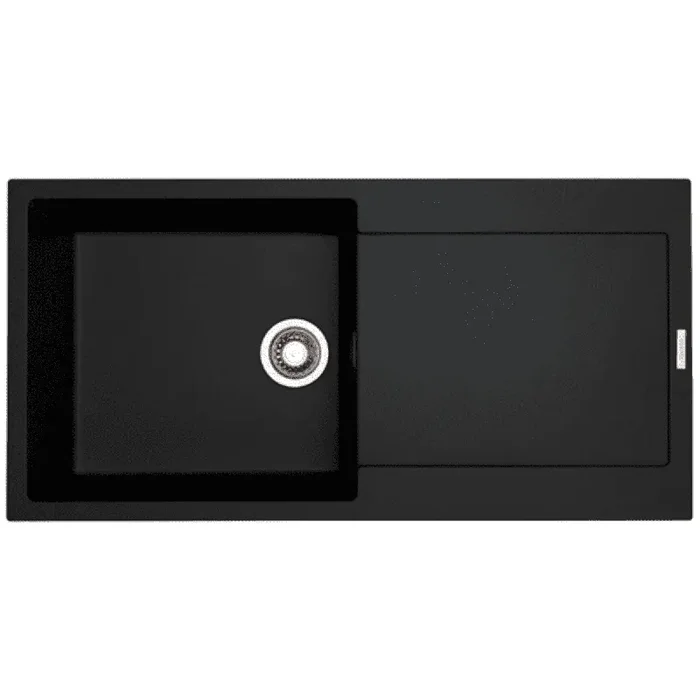 River Range – Hudson – Black Inset Single Bowl Granite Sink 1000 x 500mm