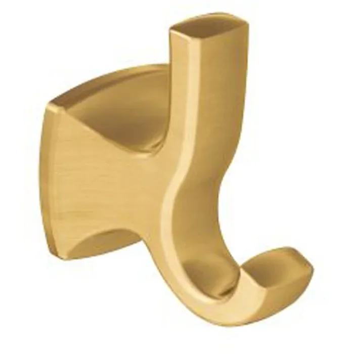 Robe Hook Voss Double Brushed Gold 2-4/5 Inch 2-1/2 Inch Concealed Screw Zinc