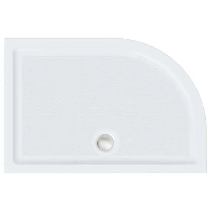 Roman Anti Slip 1200 x 800mm LH White Offset Quadrant Shower Tray