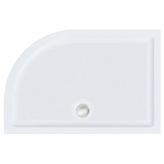 Roman Anti Slip 1200 x 800mm RH White Offset Quadrant Shower Tray