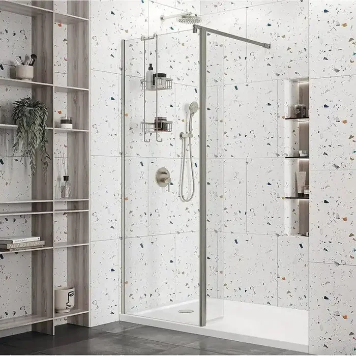 Roman Haven 8mm Select 1200mm Wetroom Corner Panel Brushed Nickel