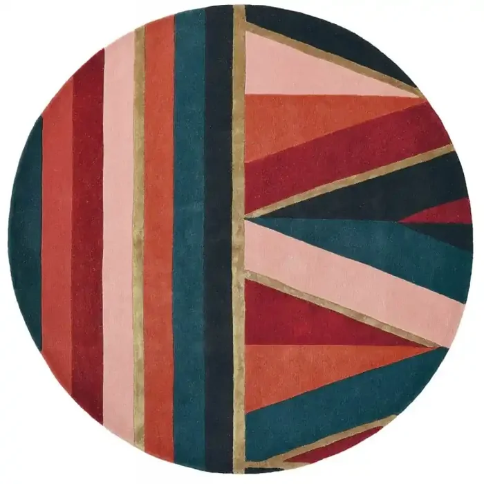 Sahara Burgundy Round Rug Ted Baker