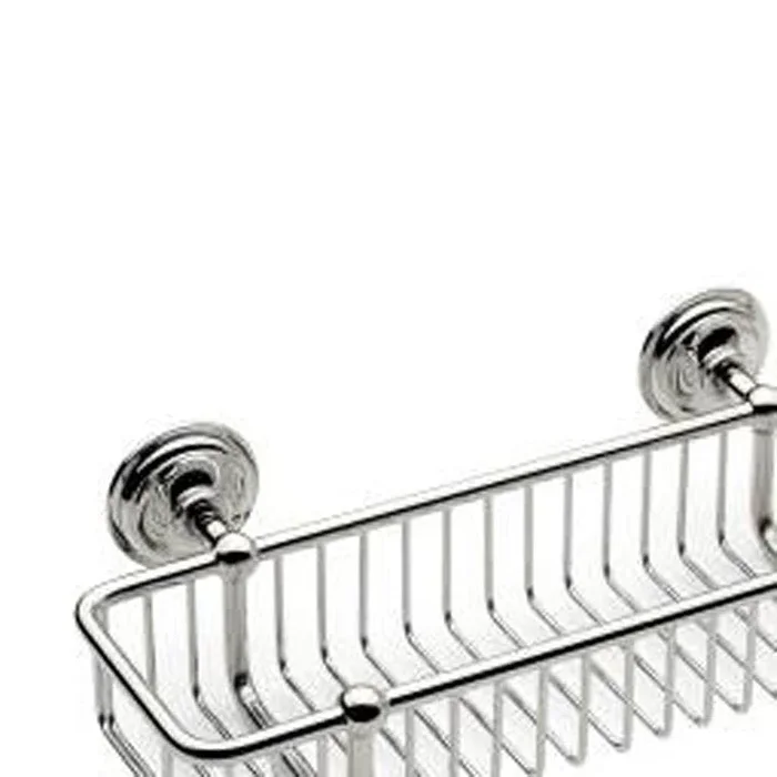 Shower Basket London Terrace Toiletry Polished Nickel 12 Inch Brass Wall Mount