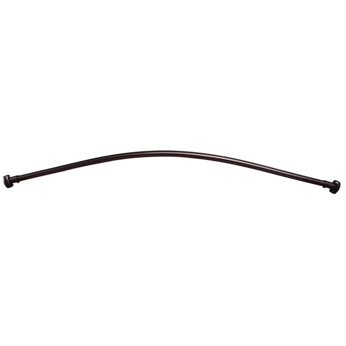 Shower Rod Curved with Flange Oil Rubbed Bronze 72 Inch Steel