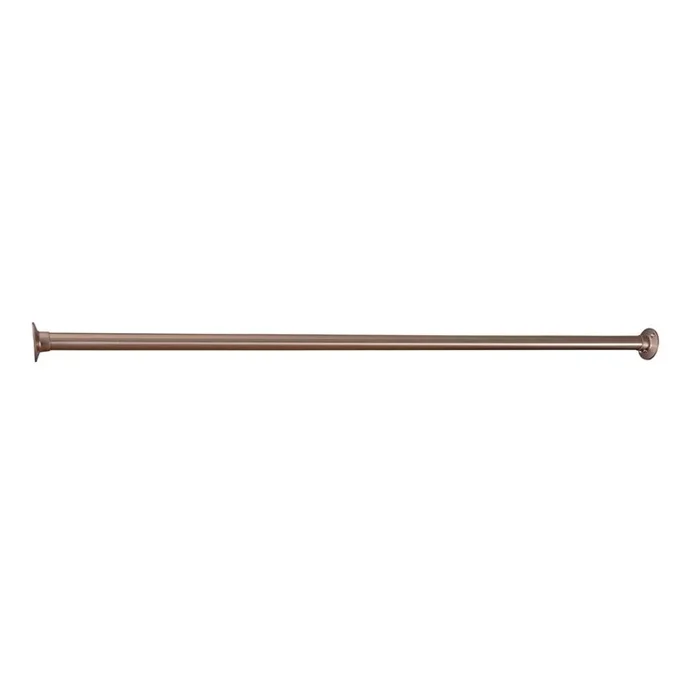 Shower Rod Straight with 310 Flanges Brushed Nickel 84 Inch Brass