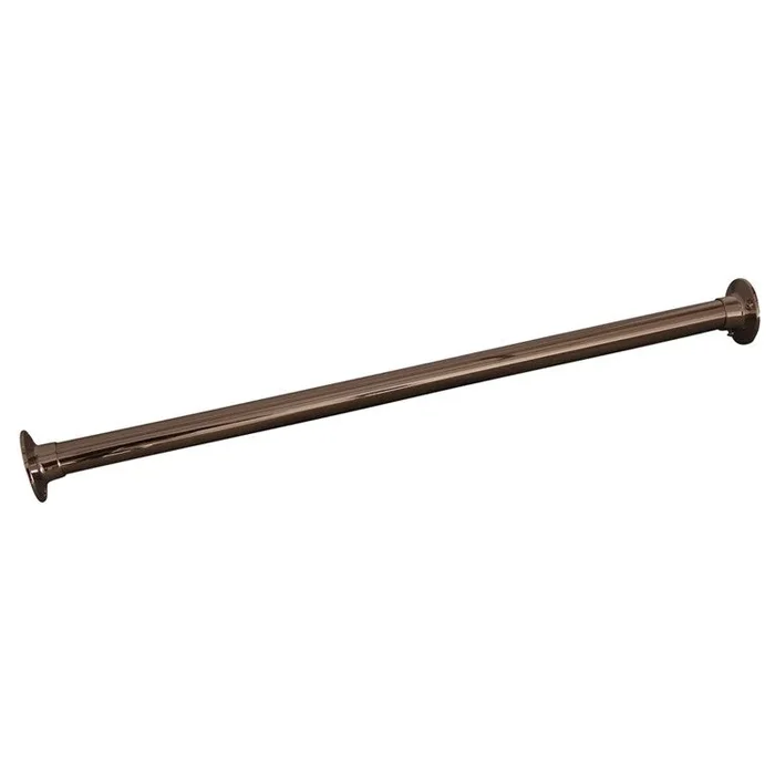 Shower Rod Straight with 310 Flanges Polished Nickel 72 Inch Brass