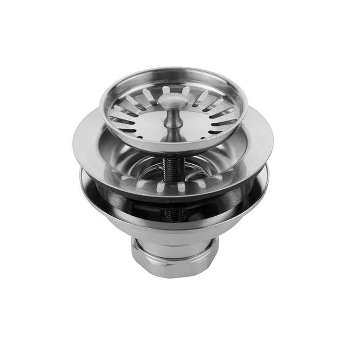 Sink Strainer Adjustable Satin Brass for Kitchen Sinks 4-3/8 Inch
