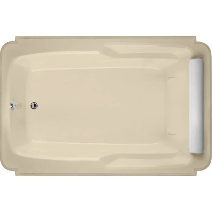 Soaking Tub Designer Collection Atlandia 74 x 48 Inch Drop-In Tub Only End Bone Acrylic