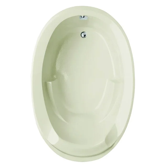Soaking Tub Designer Collection Deanna 60 x 40 Inch Drop-In Tub Only End Bone Acrylic
