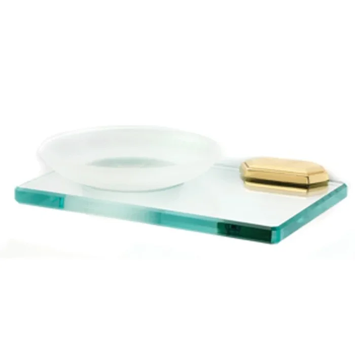 Soap Dish Nicole Bath Polished Brass Concealed Wall Mount 4-5/8 x 6-3/4 Inch