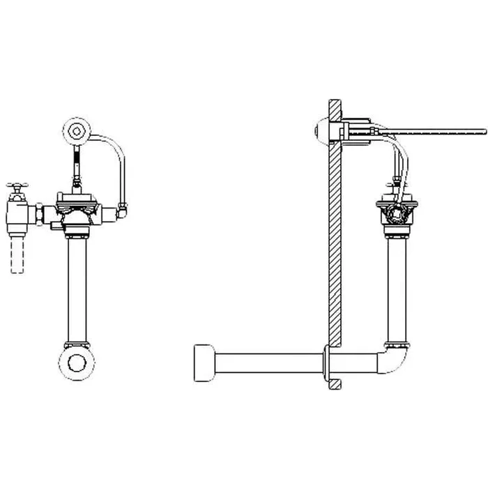 TECK Concealed Flush Valve for 1-1/2″ Back Inlet Toilets