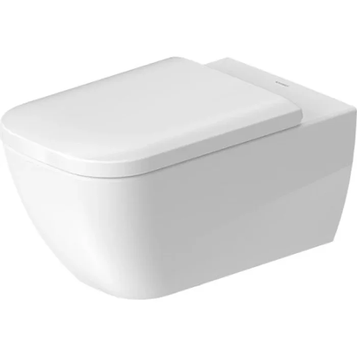 Toilet Happy D.2 HygieneGlaze Rimless White Elongated 13-5/8 Inch 1.6 Gallons per Flush Ceramic