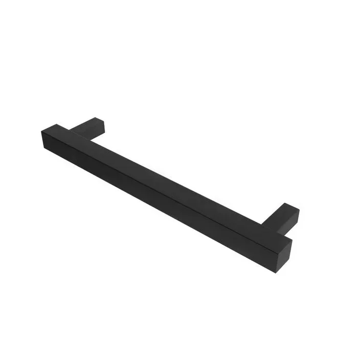 Towel Warmer Modello Square Single Bar Hardwire 35 BTU 20 Inch Matte Black 304 Stainless Steel