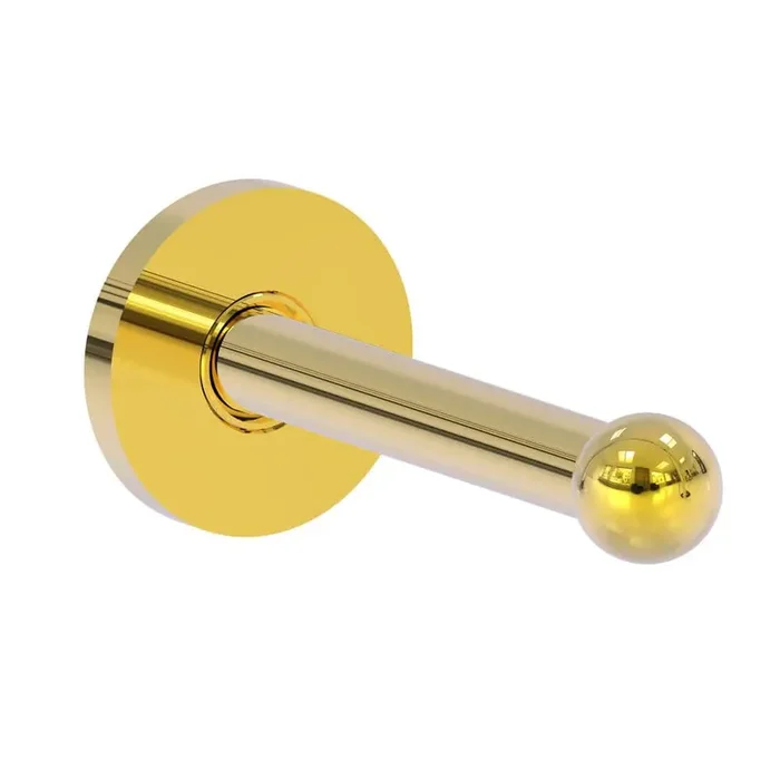 Traditional Retractable 2 in. H Brass 15 lb. Load Capacity Wall Hook in Polished Brass