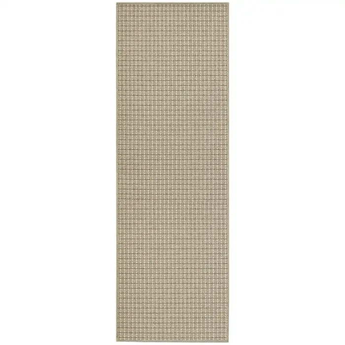 Uyuni Coconut white in-outdoor Rug runner Rols