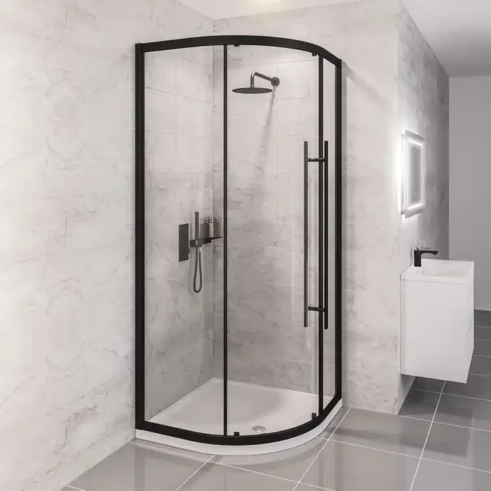 Vantage 2000 Easy Clean Quadrant 1000mm – Matt Black