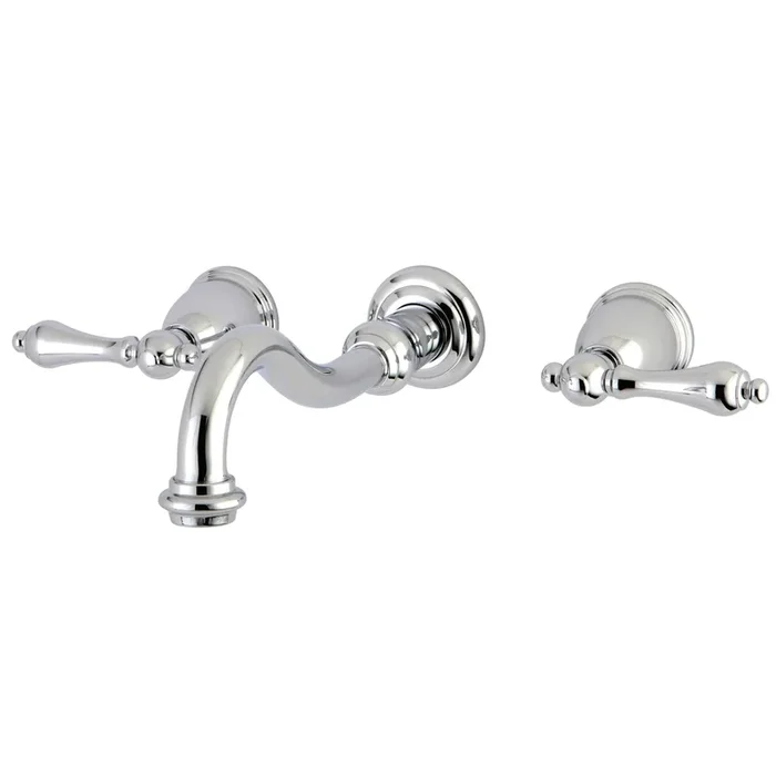 Vintage KS3121AL Double-Handle 3-Hole Wall Mount Bathroom Faucet, Polished Chrome