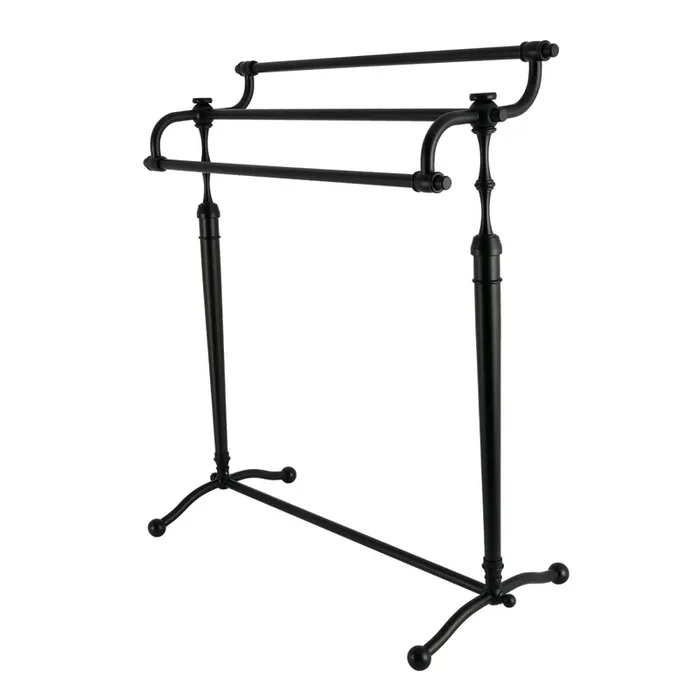 Warwick SCC2390 28-Inch Freestanding Pedestal 3-Tier Towel Rack, Matte Black